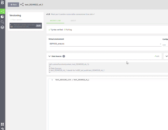 Datalabs Analysis Change VENV